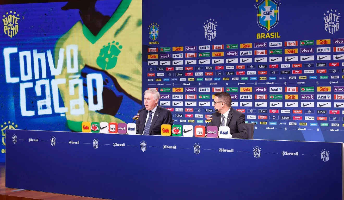 Ancelotti convoca 26 para amistosos e chama cinco estreantes na Seleção