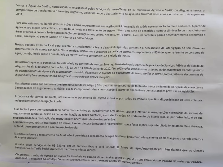Esgoto a 80% da conta de água: e a prefeitura?