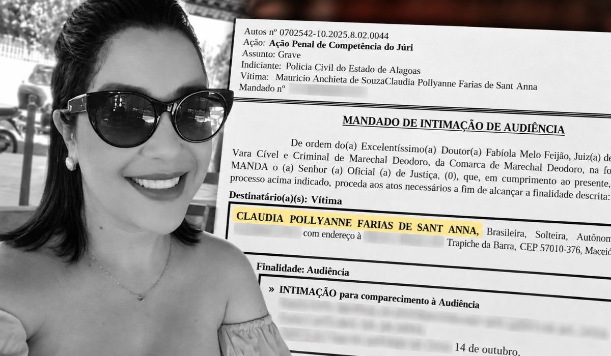 Justiça de Alagoas intima mulher morta para depor sobre o próprio assassinato