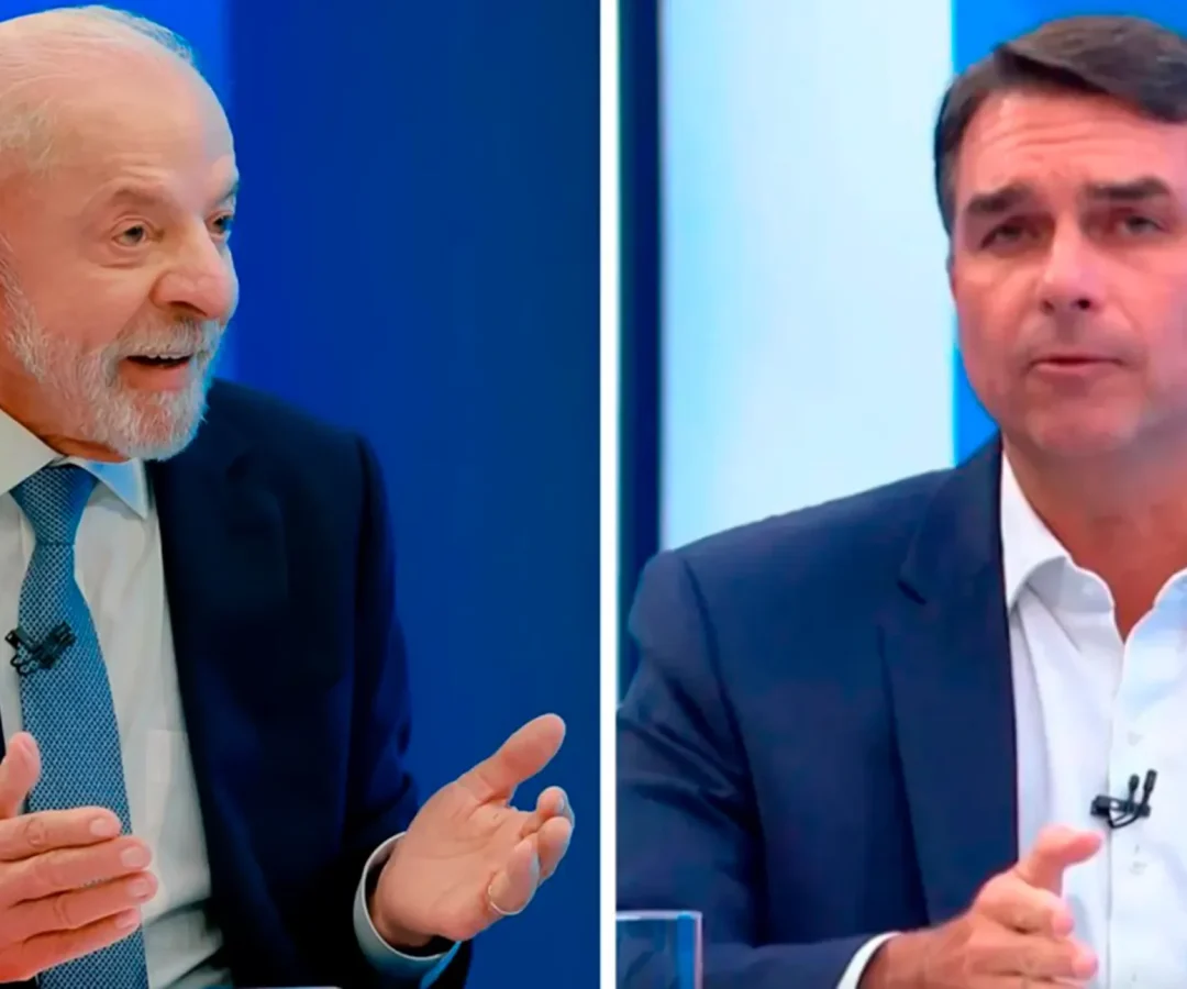 Lula e Flávio Bolsonaro fazem hoje, às 20h, o primeiro debate frente a frente na Band